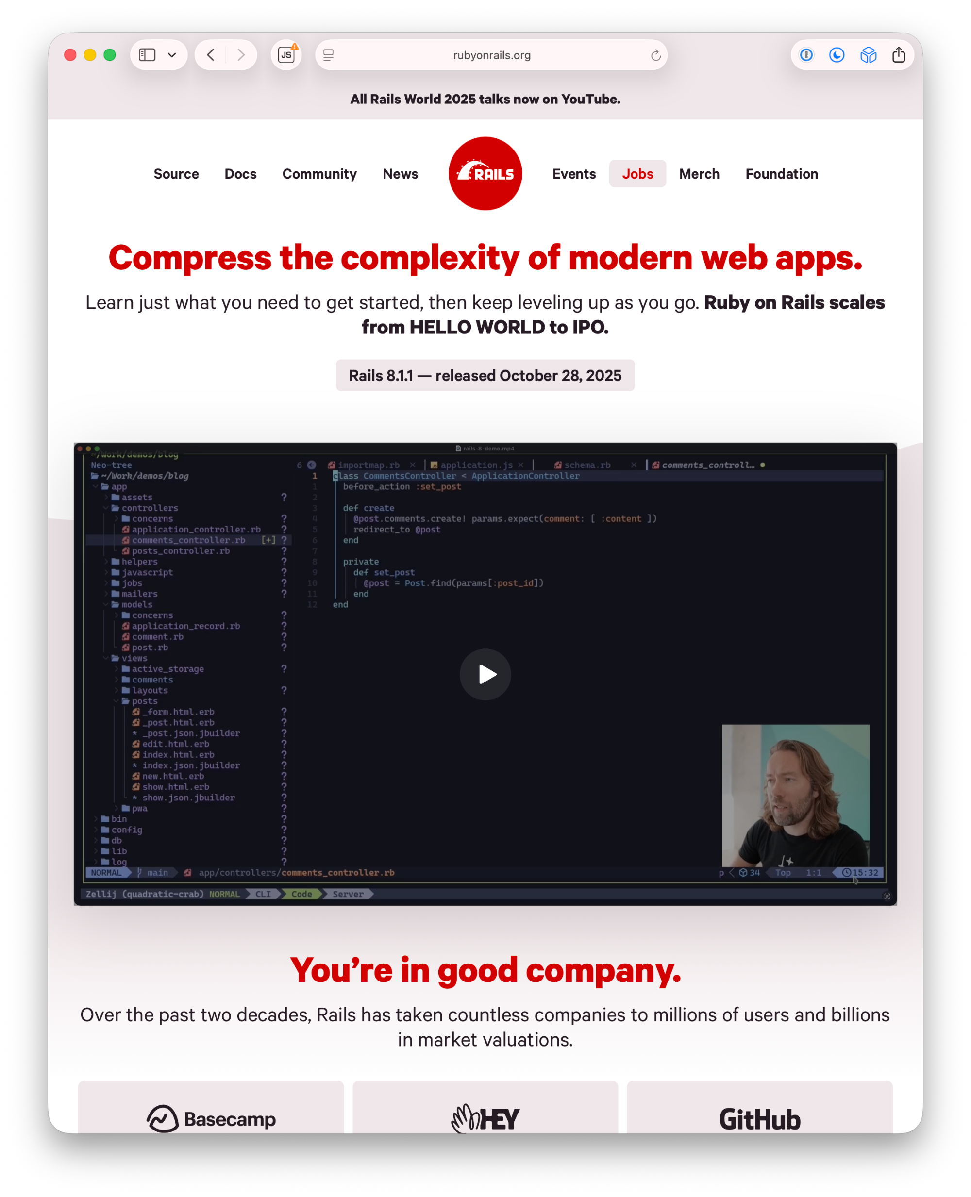 Ruby on Rails website
